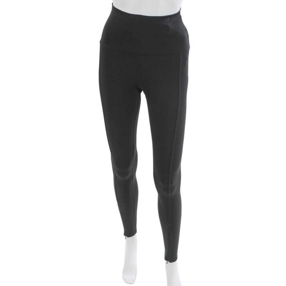 PE Nation Womens Ankle Leggings Black Zip Recycled Polyester Size XS